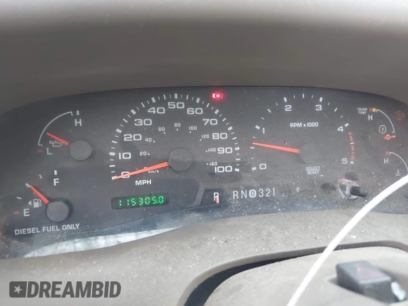 2003 Ford F-250 XL with VIN 1FTNW21P33EC43319, listed as a IAAI auction lot 42134289 with 115,305 mi miles and . Bid and sale history available at DreamBid. Image 7.