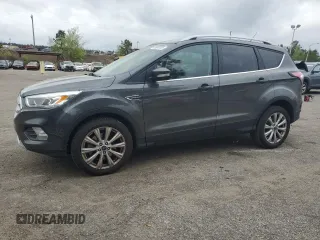 2017 Ford Escape Titanium with VIN 1FMCU0J98HUF09588, listed as a Copart auction lot 48988765 with 101,887 mi miles and Salvage Title. Bid and sale history available at DreamBid. Image 1.