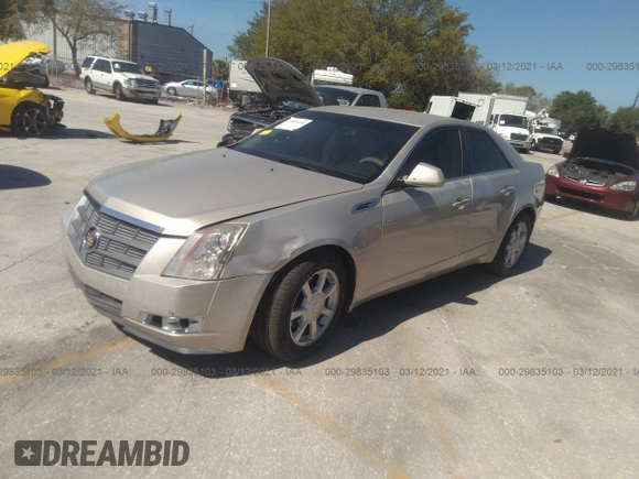 2008 Cadillac CTS RWD w/1SB with VIN 1G6DR57V280215349, listed as a IAAI auction lot 41363001 with 163,868 mi miles. Bid and sale history available at carsss.com. Image 2.