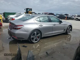 2024 Genesis G70 Sport Advanced with VIN KMTG54SE8RU138988, listed as a Copart auction lot 42835125 with 6,200 mi miles and Salvage Title. Bid and sale history available at DreamBid. Image 3.