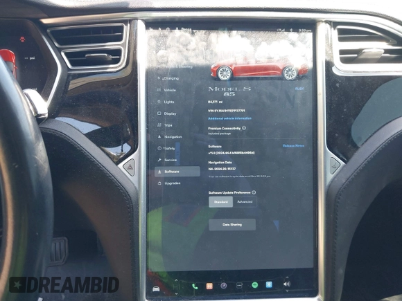 2014 Tesla Model S 60 with VIN 5YJSA1H11EFP37791, listed as a IAAI auction lot 41995504 with 84,371 mi miles and . Bid and sale history available at DreamBid. Image 18.