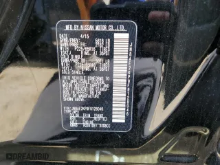 2015 Nissan Quest SV with VIN JN8AE2KP9F9128046, listed as a Copart auction lot 57062404 with 122,078 mi miles and Salvage Title. Bid and sale history available at carsss.com. Image 15.