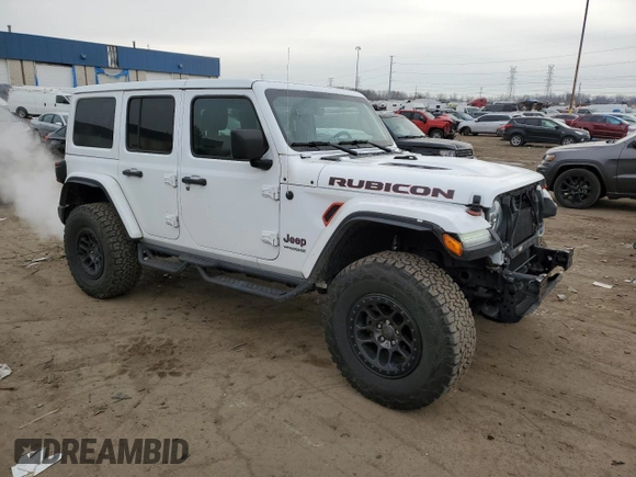 2021 Jeep Wrangler Unlimited Rubicon with VIN 1C4JJXFG3MW863795, listed as a Copart auction lot 86586464 with 18,711 mi miles and Clean Title. Bid and sale history available at carsss.com. Image 4.