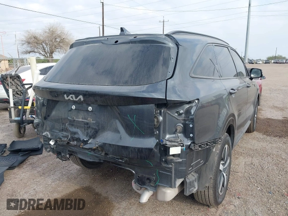 2023 Kia Sorento S with VIN 5XYRL4LC8PG246777, listed as a IAAI auction lot 41599222 with 20,856 mi miles and . Bid and sale history available at DreamBid. Image 4.