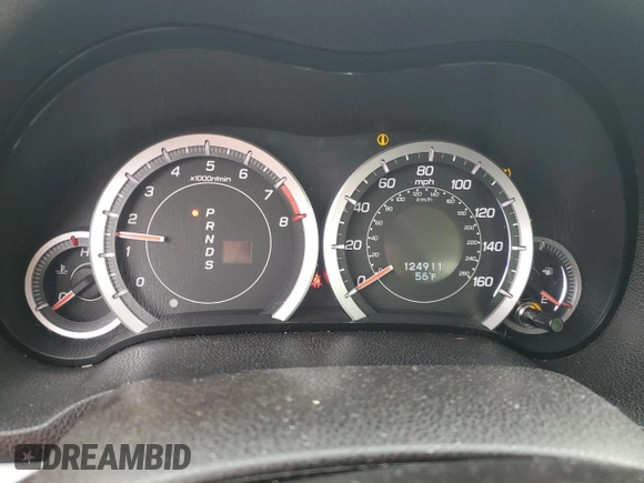 2012 Acura TSX Tech Pkg with VIN JH4CU2F65CC010274, listed as a Copart auction lot 43833645 with 124,911 mi miles and Salvage Title. Bid and sale history available at carsss.com. Image 9.