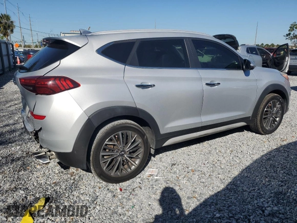 2019 Hyundai Tucson Sport with VIN KM8J33AL2KU858440, listed as a Copart auction lot 48773745 with 158,772 mi miles and Salvage Title. Bid and sale history available at carsss.com. Image 3.
