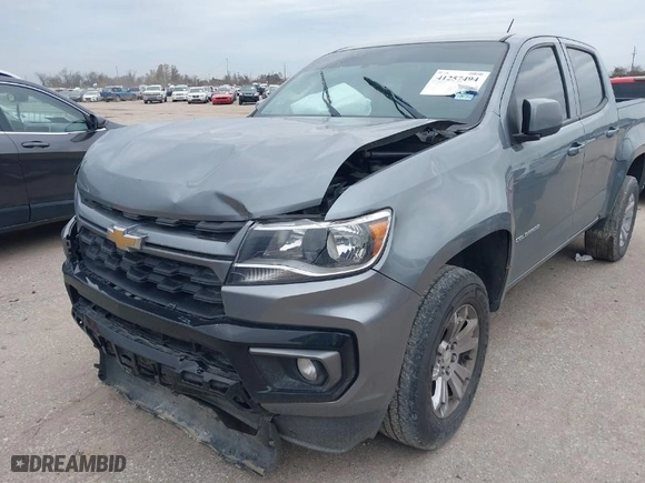 2022 Chevrolet Colorado 2WD LT with VIN 1GCGSCEA7N1293649, listed as a IAAI auction lot 41257494 with 110,905 mi miles. Bid and sale history available at carsss.com. Image 2.