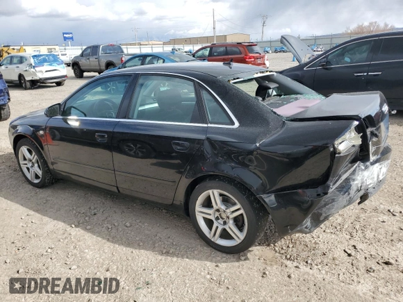 2007 Audi A4 2.0T with VIN WAUAF78E47A060120, listed as a Copart auction lot 51711035 with 108,291 mi miles and Salvage Title. Bid and sale history available at carsss.com. Image 2.