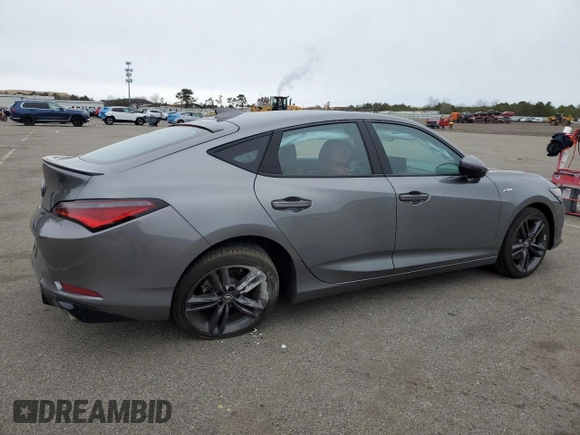 2023 Acura Integra Technology with VIN 19UDE4H69PA010549, listed as a Copart auction lot 52468955 with 25,976 mi miles and Salvage title. Bid and sale history available at DreamBid. Image 3.