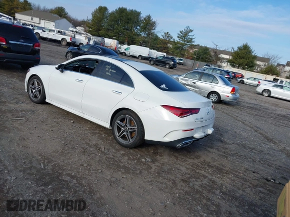 2022 Mercedes-Benz CLA 250 with VIN W1K5J4HB2NN317049, listed as a IAAI auction lot 41056166 with 8,843 mi miles and . Bid and sale history available at DreamBid. Image 3.