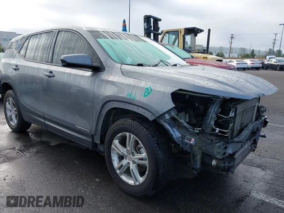 2019 GMC Terrain SLE with VIN 3GKALMEV9KL147404, listed as a IAAI auction lot 41763462 with 64,530 mi miles. Bid and sale history available at carsss.com. Image 1.
