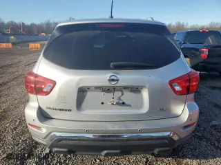 2017 Nissan Pathfinder SV with VIN 5N1DR2MN9HC664487, listed as a Copart auction lot 44526715 with 0 mi miles and Salvage Title. Bid and sale history available at carsss.com. Image 6.