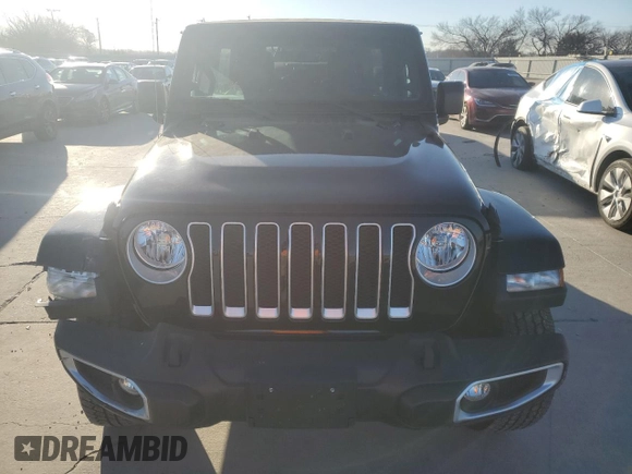 2022 Jeep Wrangler Unlimited Sahara with VIN 1C4HJXEG9NW191002, listed as a Copart auction lot 42486595 with 21,301 mi miles and Salvage title. Bid and sale history available at DreamBid. Image 5.