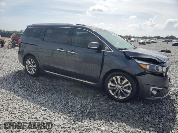 2017 Kia Sedona SX-L with VIN KNDME5C12H6278055, listed as a Copart auction lot 52092425 with 140,041 mi miles and Salvage Title. Bid and sale history available at carsss.com. Image 4.