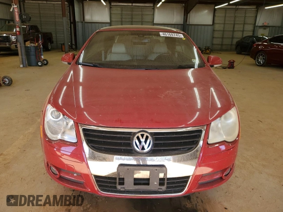 2008 Volkswagen Eos 3.2L with VIN WVWDB71F38V010883, listed as a Copart auction lot 46169745 with 189,772 mi miles and Salvage Title. Bid and sale history available at DreamBid. Image 5.