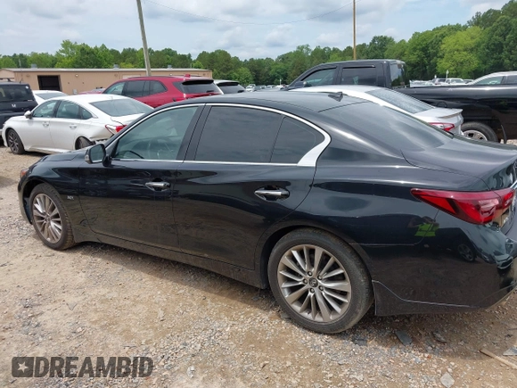 2020 Infiniti Q50 Luxe with VIN JN1EV7AR7LM250154, listed as a IAAI auction lot 42474749 with 32,796 mi miles and . Bid and sale history available at DreamBid. Image 14.