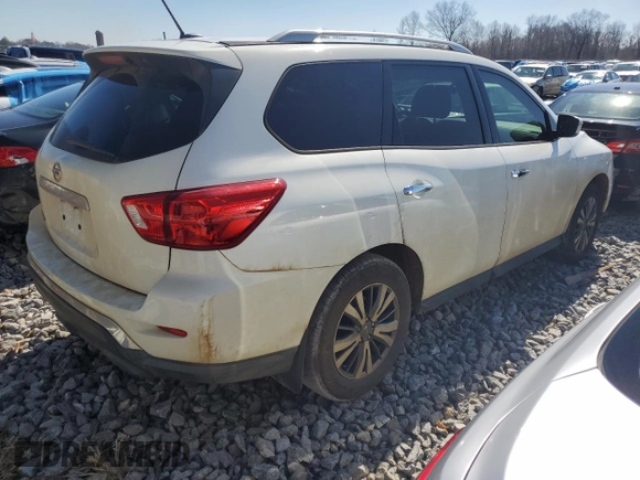 2018 Nissan Pathfinder S with VIN 5N1DR2MN1JC630582, listed as a Copart auction lot 44071455 with 126,719 mi miles and Salvage Title. Bid and sale history available at carsss.com. Image 3.