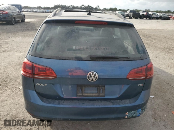 2016 Volkswagen Golf SportWagen TSI S with VIN 3VWC17AUXGM522790, listed as a Copart auction lot 83747844 with 0 mi miles and Salvage Title. Bid and sale history available at carsss.com. Image 6.