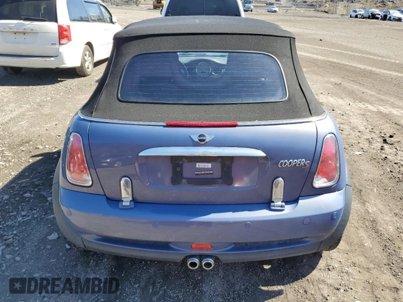 2006 MINI Convertible S with VIN WMWRH33566TJ42639, listed as a Copart auction lot 49452255 with 81,733 mi miles and Salvage title. Bid and sale history available at DreamBid. Image 6.