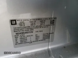 2014 Chevrolet Silverado 1500 LTZ with VIN 3GCUKSEC2EG273762, listed as a Copart auction lot 84682874 with 109,647 mi miles and Salvage Title. Bid and sale history available at DreamBid. Image 12.