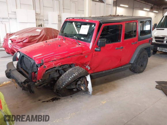 2017 Jeep Wrangler Unlimited Sport with VIN 1C4BJWDG0HL597113, listed as a IAAI auction lot 41764073 with 96,531 mi miles. Bid and sale history available at carsss.com. Image 18.