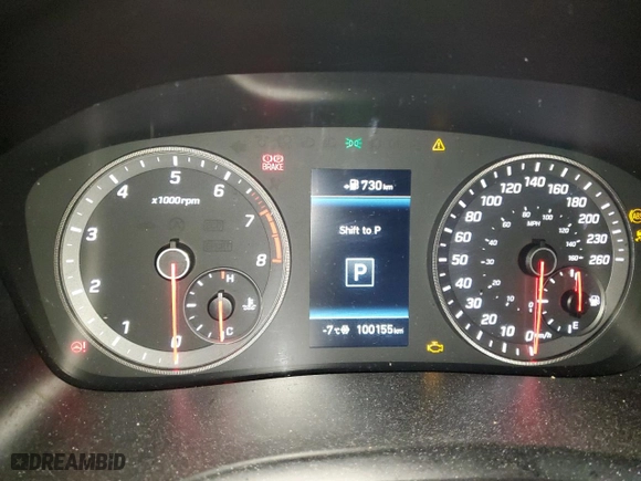 2019 Hyundai Sonata Sport with VIN 5NPE34AF6KH794225, listed as a Copart auction lot 46587045 with 100,155 mi miles and Non Repairable. Bid and sale history available at carsss.com. Image 9.