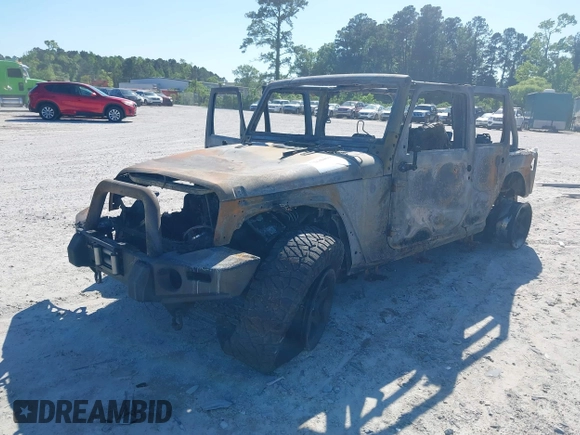 2017 Jeep Wrangler Unlimited Sahara with VIN 1C4HJWEG6HL638014, listed as a IAAI auction lot 39915512 with Not provided miles and . Bid and sale history available at DreamBid. Image 2.