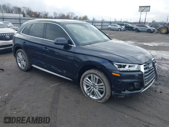 2018 Audi Q5 Premium Plus z VIN WA1BNAFYXJ2092411, wystawiony jako IAAI lot #41051336 z przebiegiem 54 595 mil mil oraz . Historia ofert i sprzedaży dostępna na DreamBid. Obrazek 1.
