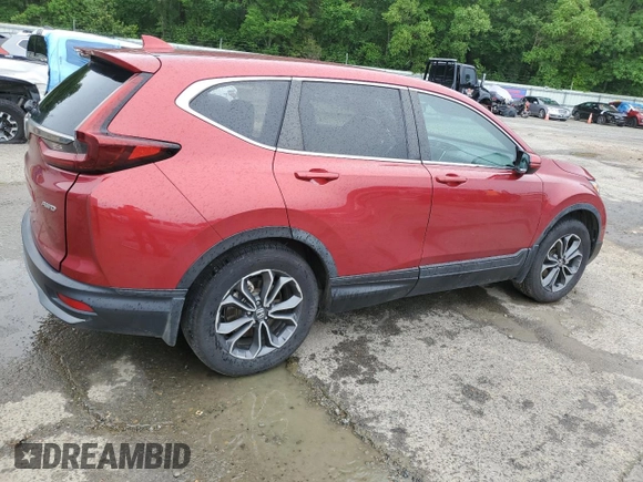2021 Honda CR-V EX with VIN 5J6RW2H53MA004832, listed as a Copart auction lot 60472605 with 81,358 mi miles and Salvage title. Bid and sale history available at DreamBid. Image 3.