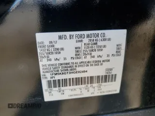 2017 Ford Explorer Sport with VIN 1FM5K8GT3HGE02494, listed as a Copart auction lot 52306555 with 106,960 mi miles and Salvage title. Bid and sale history available at DreamBid. Image 16.