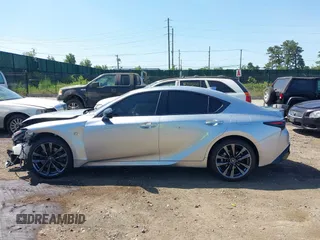 2025 Lexus IS 350 F Sport with VIN JTHGZ1E24S5039764, listed as a IAAI auction lot 42566515 with 1,107 mi miles and . Bid and sale history available at DreamBid. Image 14.