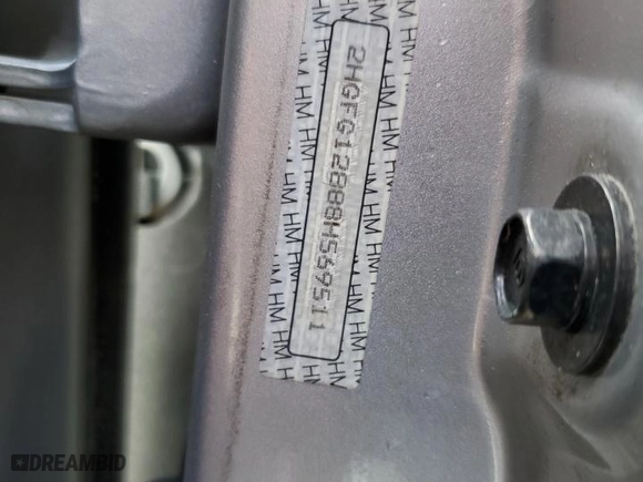 2008 Honda Civic Cpe EX with VIN 2HGFG12888H569511, listed as a Copart auction lot 51523725 with 173,230 mi miles and Salvage Title. Bid and sale history available at carsss.com. Image 14.