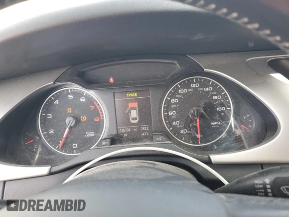 2012 Audi A4 2.0T Premium Plus with VIN WAUFFAFL4CA099210, listed as a Copart auction lot 48008975 with 135,734 mi miles and Salvage Title. Bid and sale history available at carsss.com. Image 9.