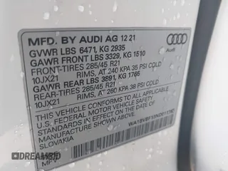 2022 Audi Q8 Premium Plus with VIN WA1BVBF13ND011283, listed as a IAAI auction lot 41364694 with 63,079 mi miles. Bid and sale history available at carsss.com. Image 9.