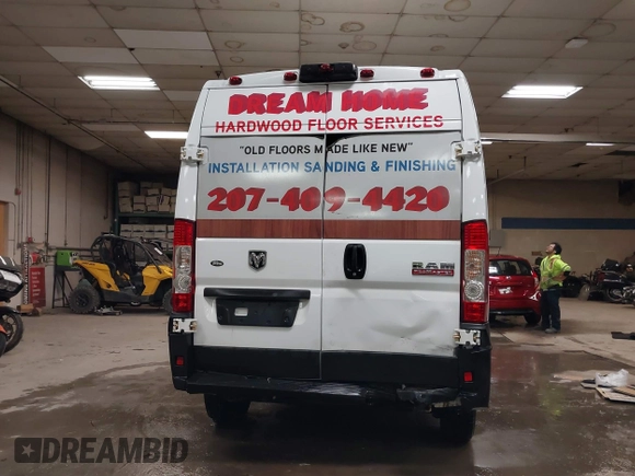 2019 Ram ProMaster Cargo with VIN 3C6TRVBG8KE501956, listed as a IAAI auction lot 41028829 with 172,190 mi miles and . Bid and sale history available at DreamBid. Image 16.