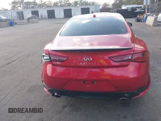 2018 Infiniti Q60 Red Sport 400 with VIN JN1FV7EL1JM630095, listed as a IAAI auction lot 41212992 with 97,970 mi miles and . Bid and sale history available at DreamBid. Image 16.