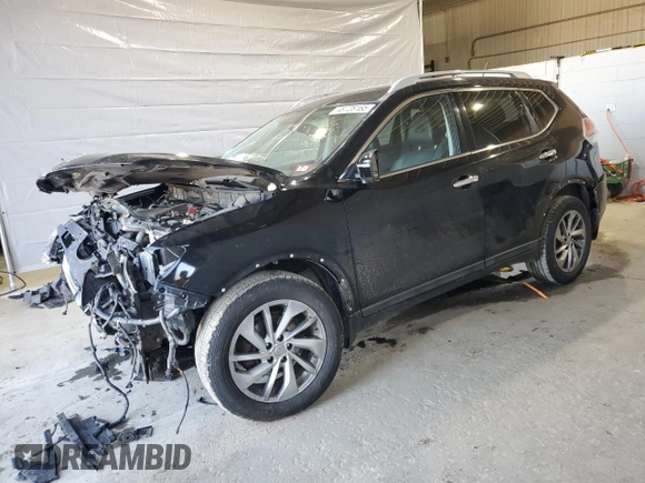 2015 Nissan Rogue SL with VIN 5N1AT2MV0FC770196, listed as a Copart auction lot 48728165 with Not Provided miles and Salvage Title. Bid and sale history available at DreamBid. Image 1.