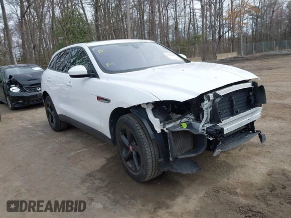 2018 Jaguar F-Pace 25t Premium with VIN SADCJ2FX7JA295057, listed as a IAAI auction lot 41912916 with 58,696 mi miles and . Bid and sale history available at DreamBid. Image 1.