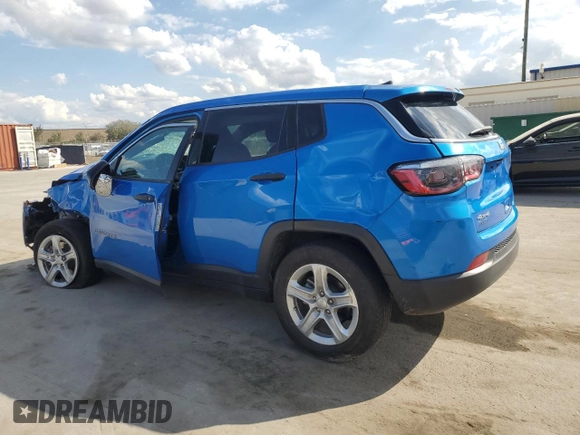 2023 Jeep Compass Sport with VIN 3C4NJDAN2PT510755, listed as a Copart auction lot 44611865 with 39,651 mi miles and Non repairable. Bid and sale history available at DreamBid. Image 2.