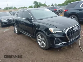 2022 Audi Q3 S line Premium Plus with VIN WA1EECF30N1089509, listed as a IAAI auction lot 42311939 with 27,420 mi miles and . Bid and sale history available at DreamBid. Image 1.