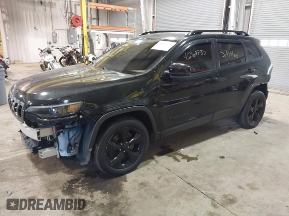 2021 Jeep Cherokee Altitude with VIN 1C4PJLLB7MD189285, listed as a IAAI auction lot 41262735 with 57,061 mi miles. Bid and sale history available at carsss.com. Image 20.