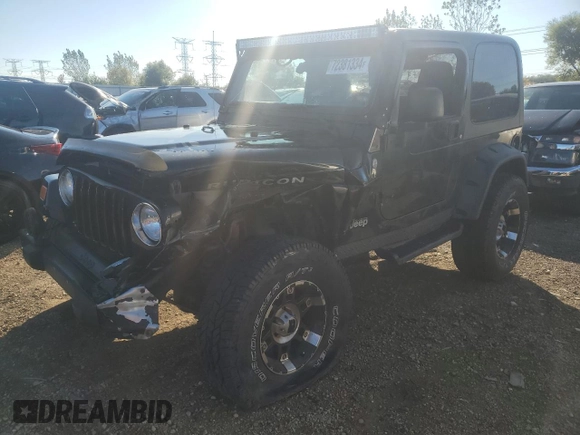 2004 Jeep Wrangler Rubicon with VIN 1J4FA69S44P734355, listed as a Copart auction lot 72381334 with 113,024 mi miles and Salvage Title. Bid and sale history available at carsss.com. Image 1.