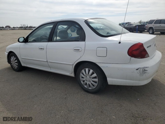 2003 Kia Spectra with VIN KNAFB121635229450, listed as a Copart auction lot 47084595 with 200,586 mi miles and Salvage Title. Bid and sale history available at carsss.com. Image 2.