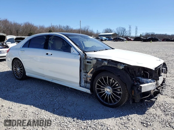 2017 Mercedes-Benz S 550 with VIN WDDUG8CB4HA287640, listed as a Copart auction lot 44712825 with 54,918 mi miles and Salvage Title. Bid and sale history available at carsss.com. Image 4.