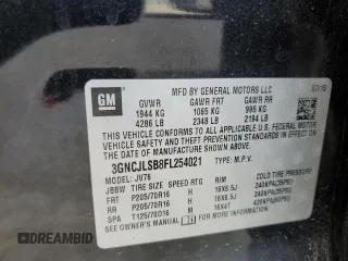 2015 Chevrolet Trax LT with VIN 3GNCJLSB8FL254021, listed as a Copart auction lot 75886343 with 105,716 mi miles and Salvage Title. Bid and sale history available at carsss.com. Image 12.