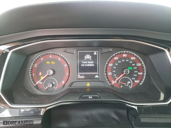 2019 Volkswagen Jetta S with VIN 3VWC57BU4KM070444, listed as a Copart auction lot 53309185 with 75,423 mi miles and Salvage Title. Bid and sale history available at carsss.com. Image 9.