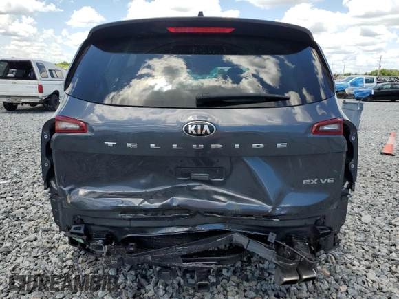 2021 Kia Telluride EX with VIN 5XYP34HCXMG181314, listed as a Copart auction lot 56170945 with 81,425 mi miles and Non repairable. Bid and sale history available at DreamBid. Image 6.