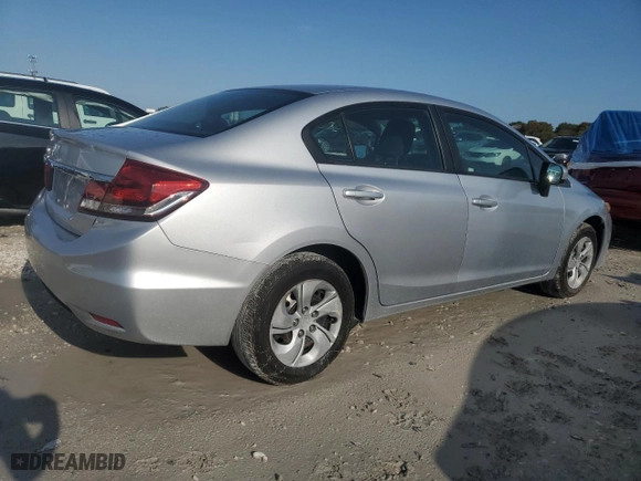 2015 Honda Civic Sedan LX with VIN 2HGFB2F56FH546522, listed as a Copart auction lot 52400725 with 190,765 mi miles and Clean Title. Bid and sale history available at carsss.com. Image 3.