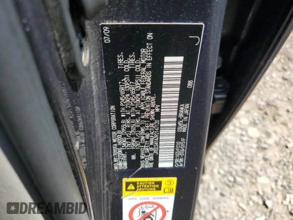 2009 Toyota Highlander z VIN JTEES41A392147120, wystawiony jako Copart lot #59542425 z przebiegiem 267 246 mil mil oraz Szkoda całkowita • Salvage title. Historia ofert i sprzedaży dostępna na DreamBid. Obrazek 14.