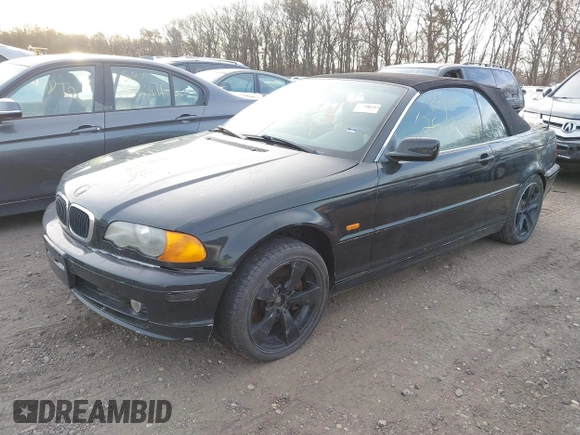 2001 BMW 3 Series 330Ci with VIN WBABS53471JU85745, listed as a IAAI auction lot 41781419 with 999,999 mi miles. Bid and sale history available at carsss.com. Image 2.